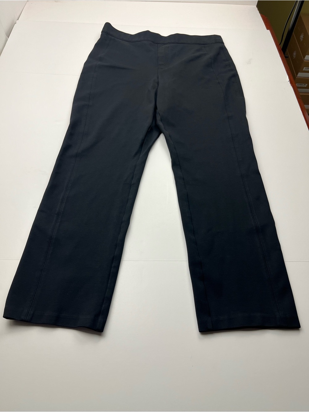 SPANX Perfect Fit Ponte Slim Straight Pant Women XL Black Pull-on 20254R Stretch